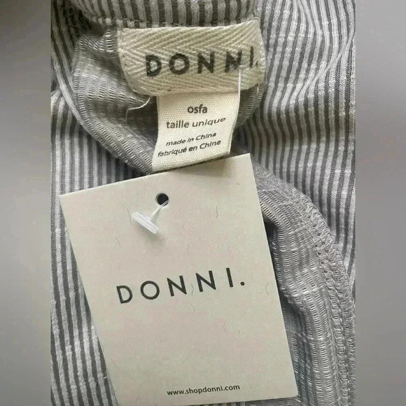 NWT Donni Cotton Ribbed Striped Open Cardigan O/S - Picture 2 of 4